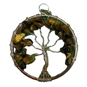 Tigers Eye Tree of Life Charm